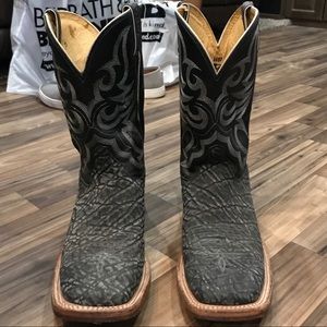 justin elephant skin boots